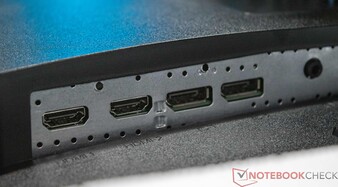 HDMI and DisplayPort on the back
