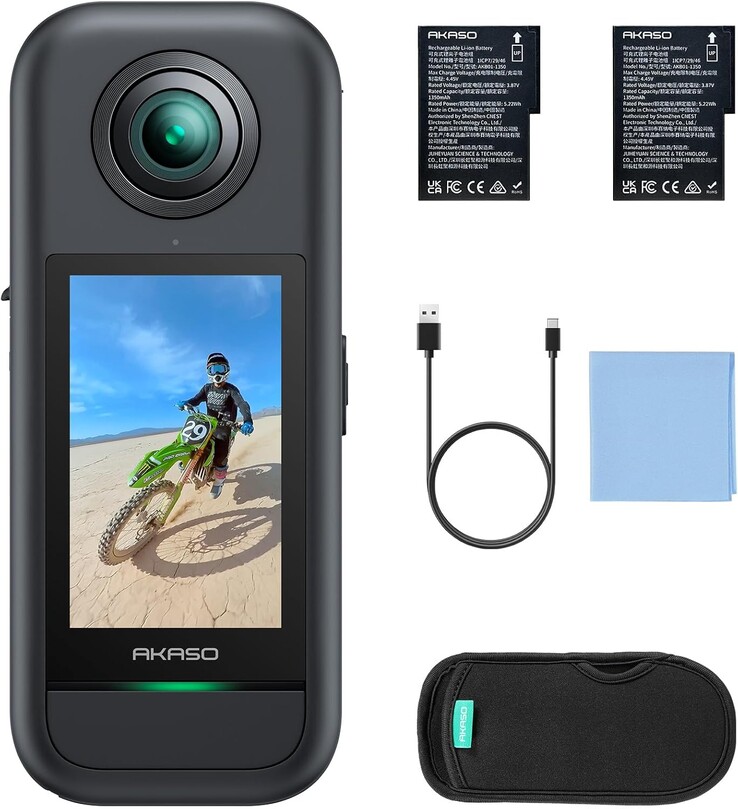 The Akaso 360 action camera standard bundle (Image source: Akaso)
