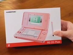 The Anbernic RG DS Plus will ship in a box that shows the color of the handheld.