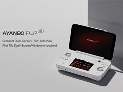 The Ayaneo Flip has dual displays, a first for a Windows handheld. (Image source: Ayaneo)