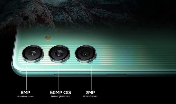 The Galaxy M55s has triple rear cameras. (Image source: Samsung)