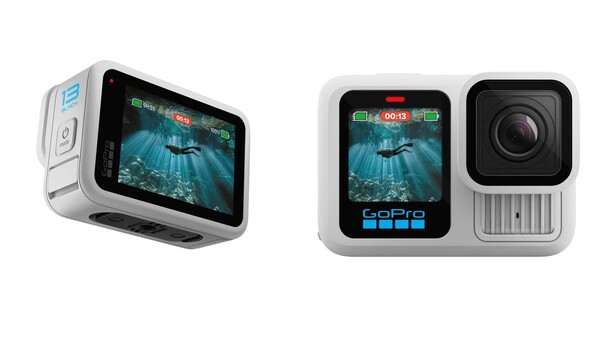 The GoPro Hero 13 Black in Polar White still has shades of black. (Image source: GoPro)
