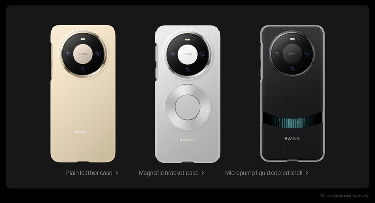 Huawei sells a few official cases for the Mate 80 Pro, including one that provides liquid cooling. (Image source: Huawei)