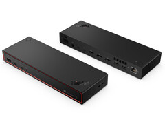 Lenovo's new Thunderbolt 5 dock appears to be relatively compact given the ports it contains. (Image source: via Evan Blass)