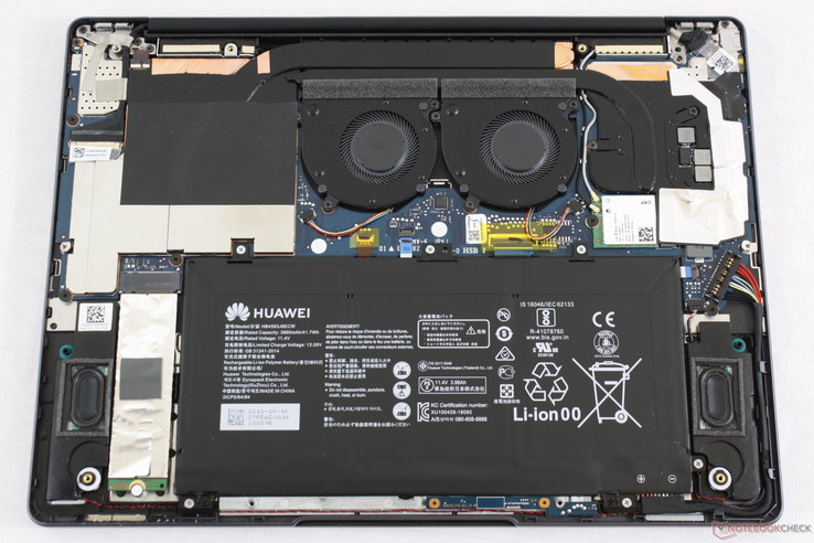 Unique positioning of the fans and heat pipes