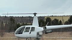 The R44 helicopter during the test (Image source: Robinson Helicopter Company)