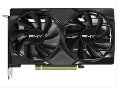 PNY RTX 5060 Overclocked comes with a dual-fan cooler and an all-black design. (Image source: Best Buy)