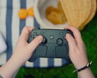 Steam Controller shown in hands