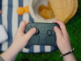 Steam Controller shown in hands