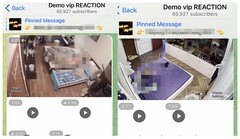 Screenshots of the Telegram group show camera footage from bedrooms for sale