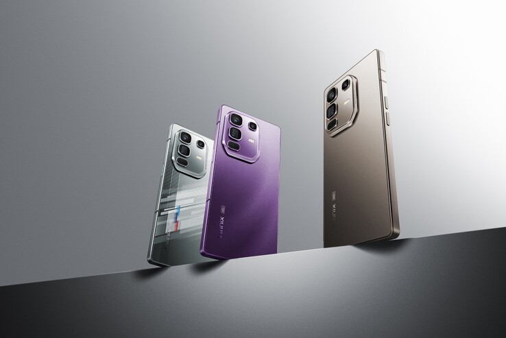 The Infinix Note 50 Pro+ 5G will be available in Titanium Grey, Enchanted Purple, and Racing Edition (Image source: Infinix)
