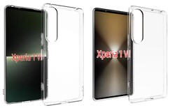 Xperia 1 VI (6) case vs Xperia 1 VII (7) case. (Image source: /leaks & @mobaziro)
