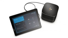 The new Elite Slice G2 includes a tablet that makes it easier to manage video-calls. (Source: HP)