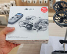 Alleged DJI Neo 3 retail packaging next to a Neo 2 drone.