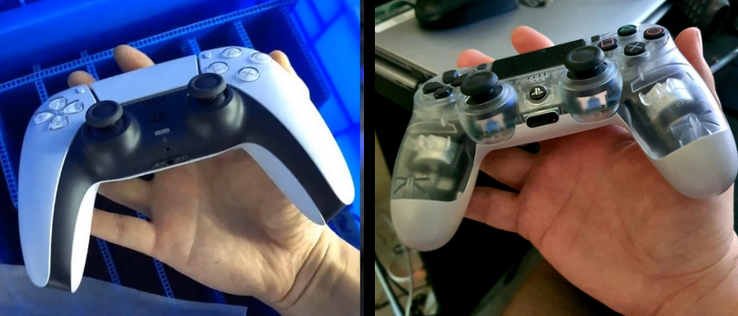 DualSense vs. DualShock 4. (Image source: NeoGAF/Evilms - edited)