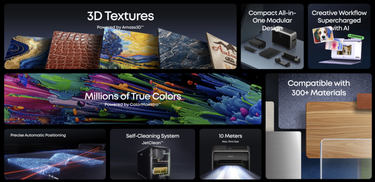 Texture and material support for E1 UV printer.