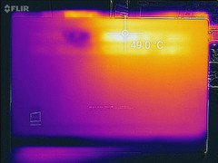 Thermal profile, underside (max load)