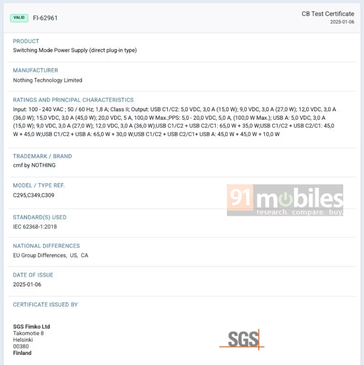 More Nothing Headphone (1) spec and design details emerge in new leaks. (Source: TDRA, NCC via 91Mobiles; SGS Fimko via TheTechOutlook)