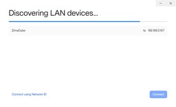 Client scans for Zima devices within the same network