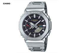 The Casio G-Shock GM-B2100SD-1C (pictured) will feature a black dial with a silver-tone steel case. (Image source: Great G-Shock World)