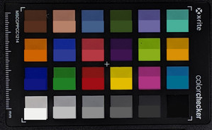 ColorChecker: The lower half of each area of colour displays the reference colour
