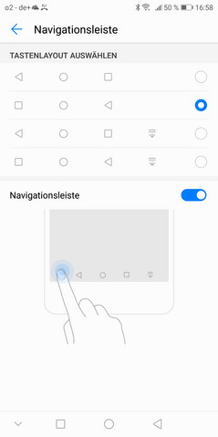 Android navigation options