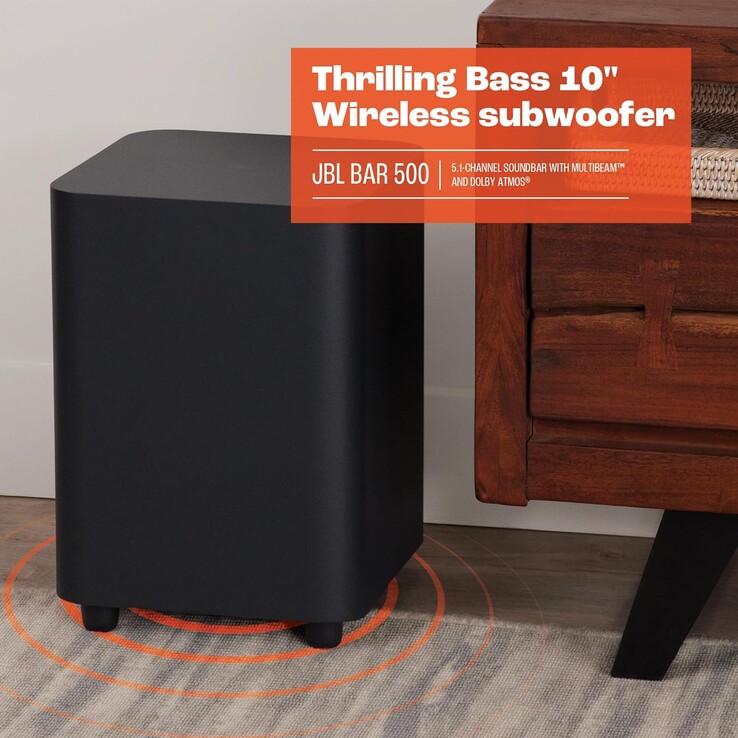 The Bar 500 has a dedicated and powerful 10-inch subwoofer (Image source: JBL)