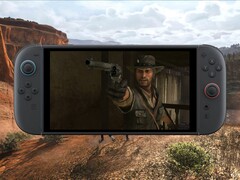 Red Dead Redemption Switch 2 upgrade running on handheld (Image source: Rockstar Games, Nintendo with edits)