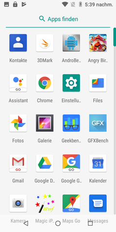 Default app drawer