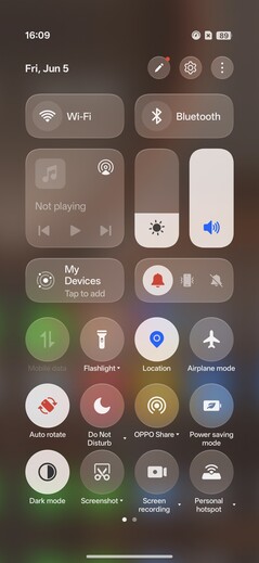 Quick settings