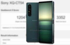 The Sony Xperia 1 IV has purportedly been spotted on a synthetic benchmark. (Image source: @OnLeaks/Giznext/Geekbench - edited)