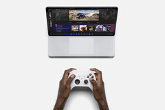 Gaming on a Surface Laptop Studio and an Xbox Series controller. (Image source: Microsoft)