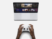 Gaming on a Surface Laptop Studio and an Xbox Series controller. (Image source: Microsoft)