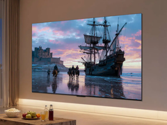 The TCL C7L series TV mounted on a wall.