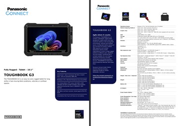 Panasonic Toughbook G3 specifications