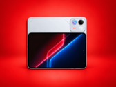 The Honor WIN gaming tablet features a silver rear design and a bold red and blue display