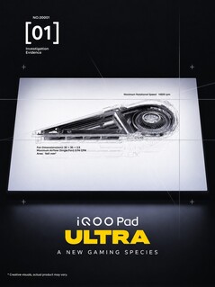 iQOO Pad Ultra built-in cooling fan and its specifications
