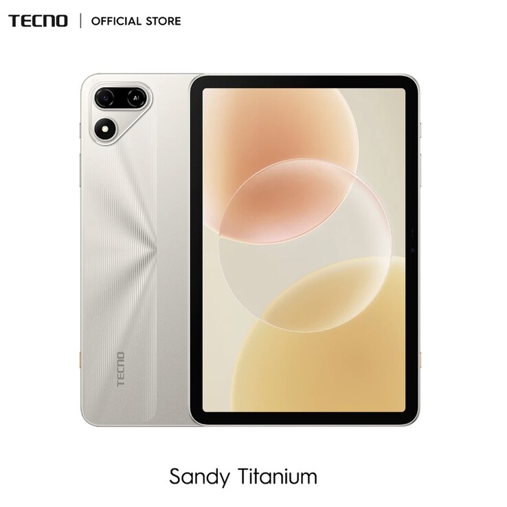 The Tecno Megapad SE 2 in Sandy Titanium.
