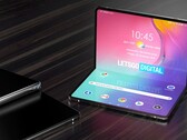 A render of what a Samsung Galaxy Tab Fold would look like. (Source: Letsgodigital)