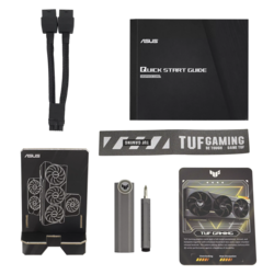 Asus TUF Gaming GeForce RTX 4070 Ti Super: Inbox accessories. (Image Source: Asus)
