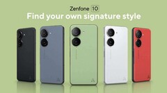 The Zenfone 10 will be available in various colours. (Image source: ASUS)