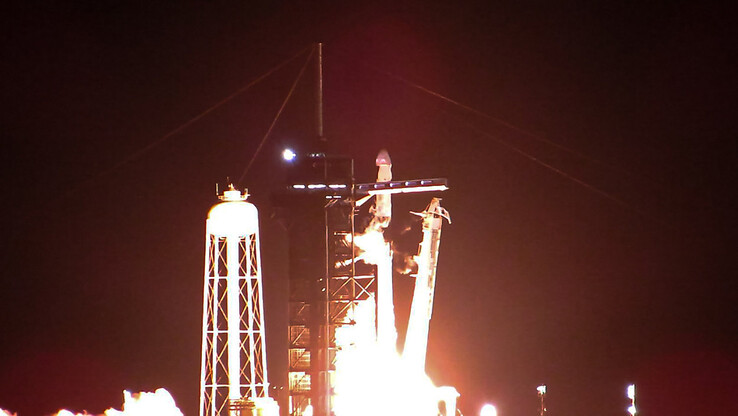 The Falcon 9 rocket that took off on March 3, 2024. (Image source: Spectrum News / Anthony Leone)