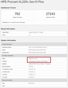 EPYC 7513. (Image source: Geekbench)