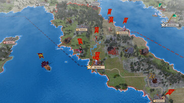 Pictured: A gameplay screenshot from Aggressors: Ancient Rome.