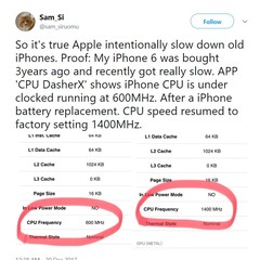 1400 MHz to 600 MHz is a significant drop in performance. (Source: Twitter/@sam siruomu)