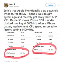 1400 MHz to 600 MHz is a significant drop in performance. (Source: Twitter/@sam siruomu)