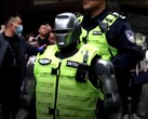 The PM01 from the company Engine AI was the first humanoid robot in police service. (Image source: CGTN)