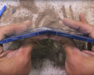 The Samsung Galaxy Z Flip 7 (pictured) was still functioning after the strenous bend test - and that too twice. (Image source: JerryRigEverything on YouTube)