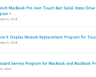 Apple currently has eight active major Exchange and Repair Extension Programs for faulty products. (Screenshot: Notebookcheck)