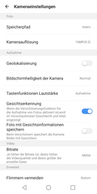 Default camera app – Settings